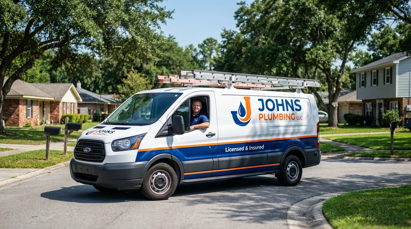 Johns Plumbing LLC service van in Byesville, OH