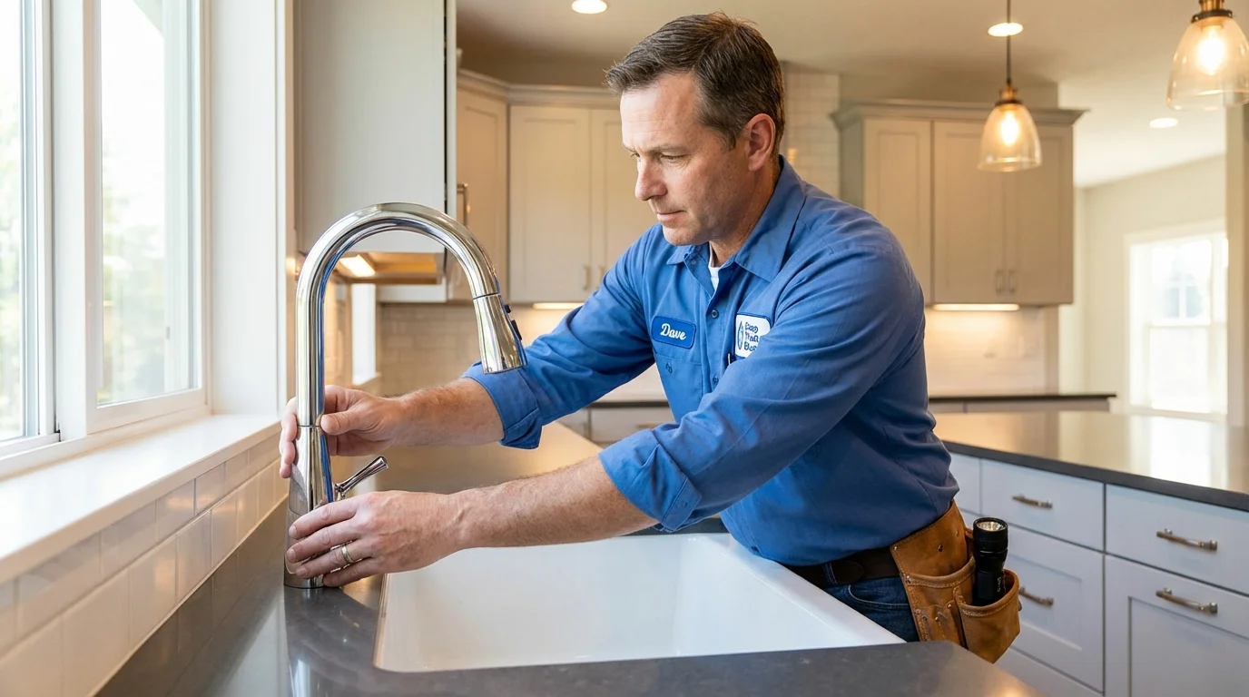 Kitchen faucet installation by Johns Plumbing LLC in Byesville