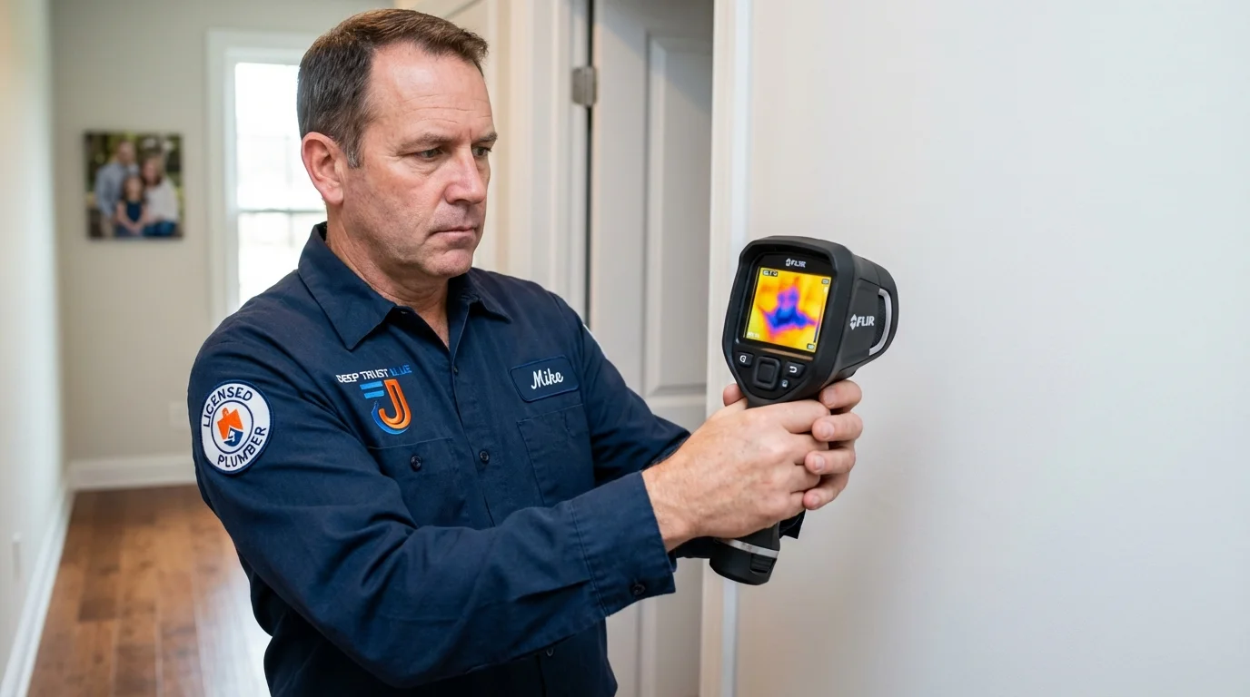 Thermal imaging leak detection by Johns Plumbing LLC in Byesville